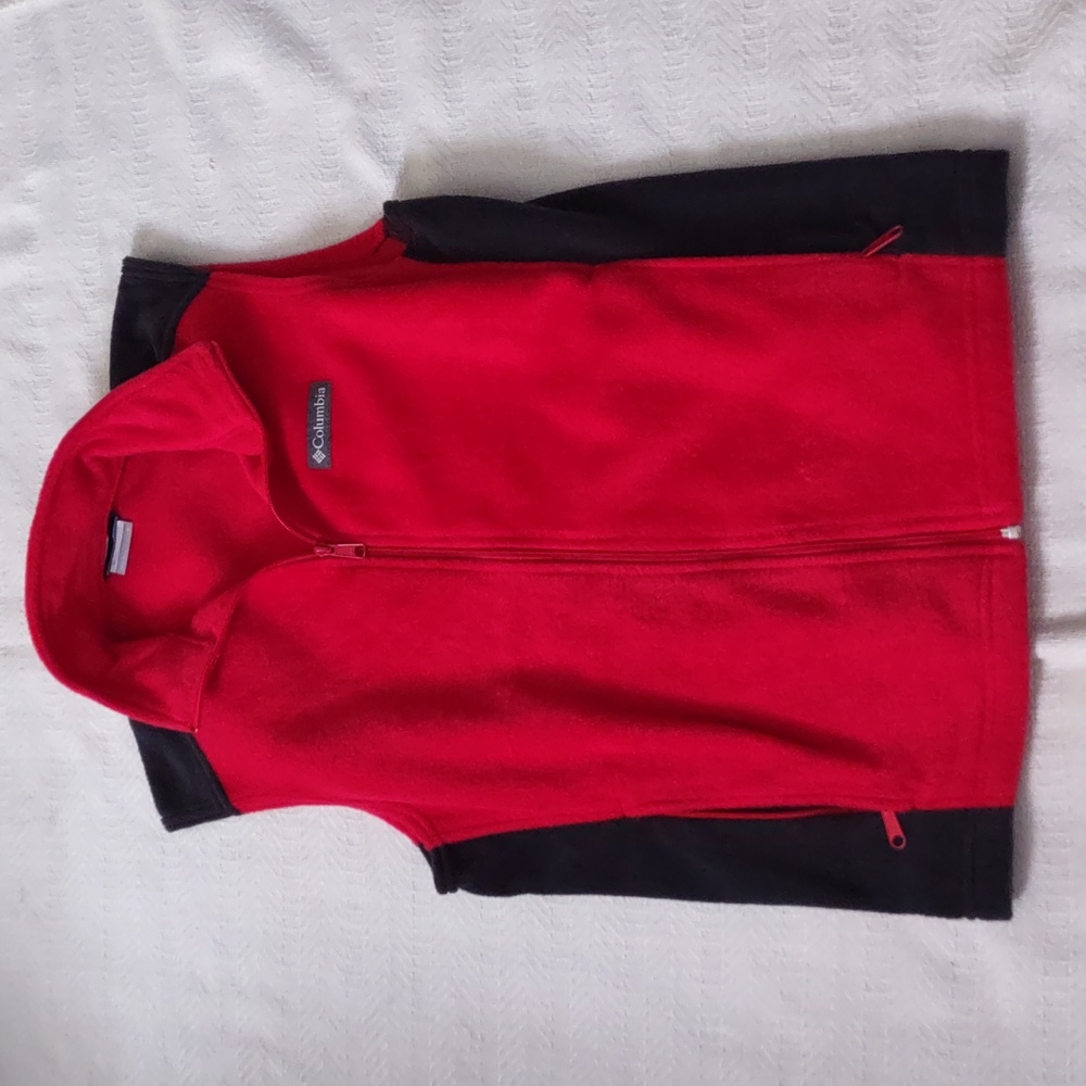 Columbia Fleece vest, side pockets, men's small